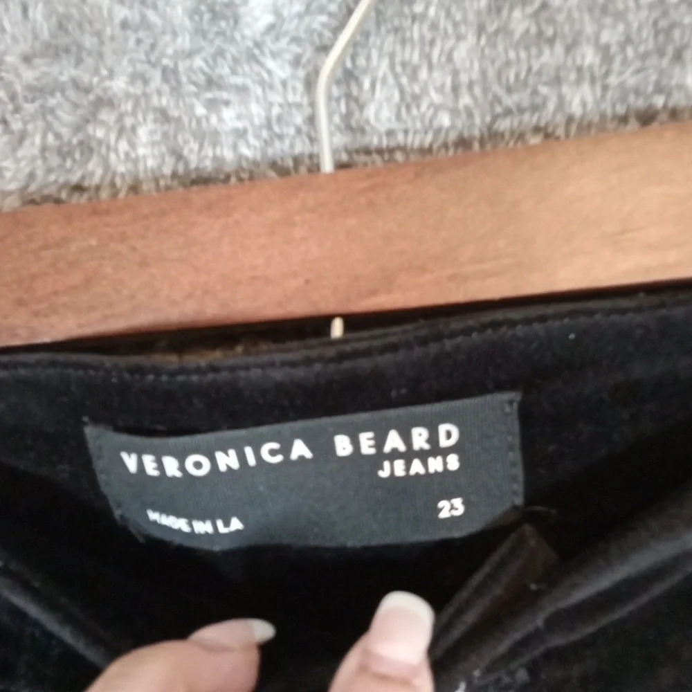 Veronica Beard Debbie Skinny High Rise Velvet Button Fly